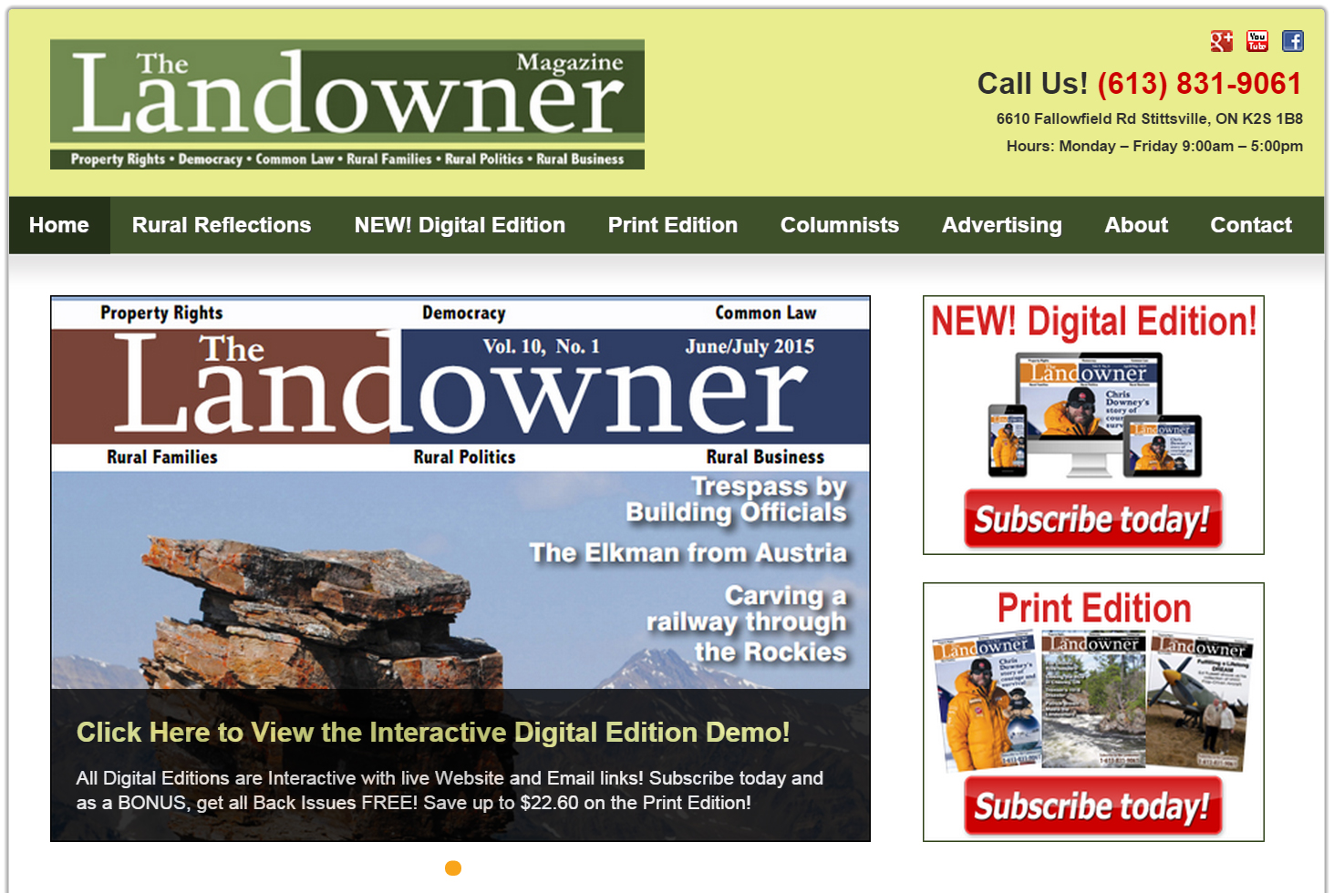 Landowner-Magazine-Homepage-Screenshot